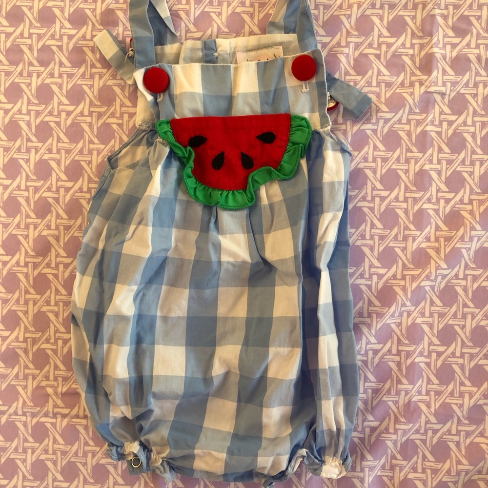 Baby girl watermelon romper 18m